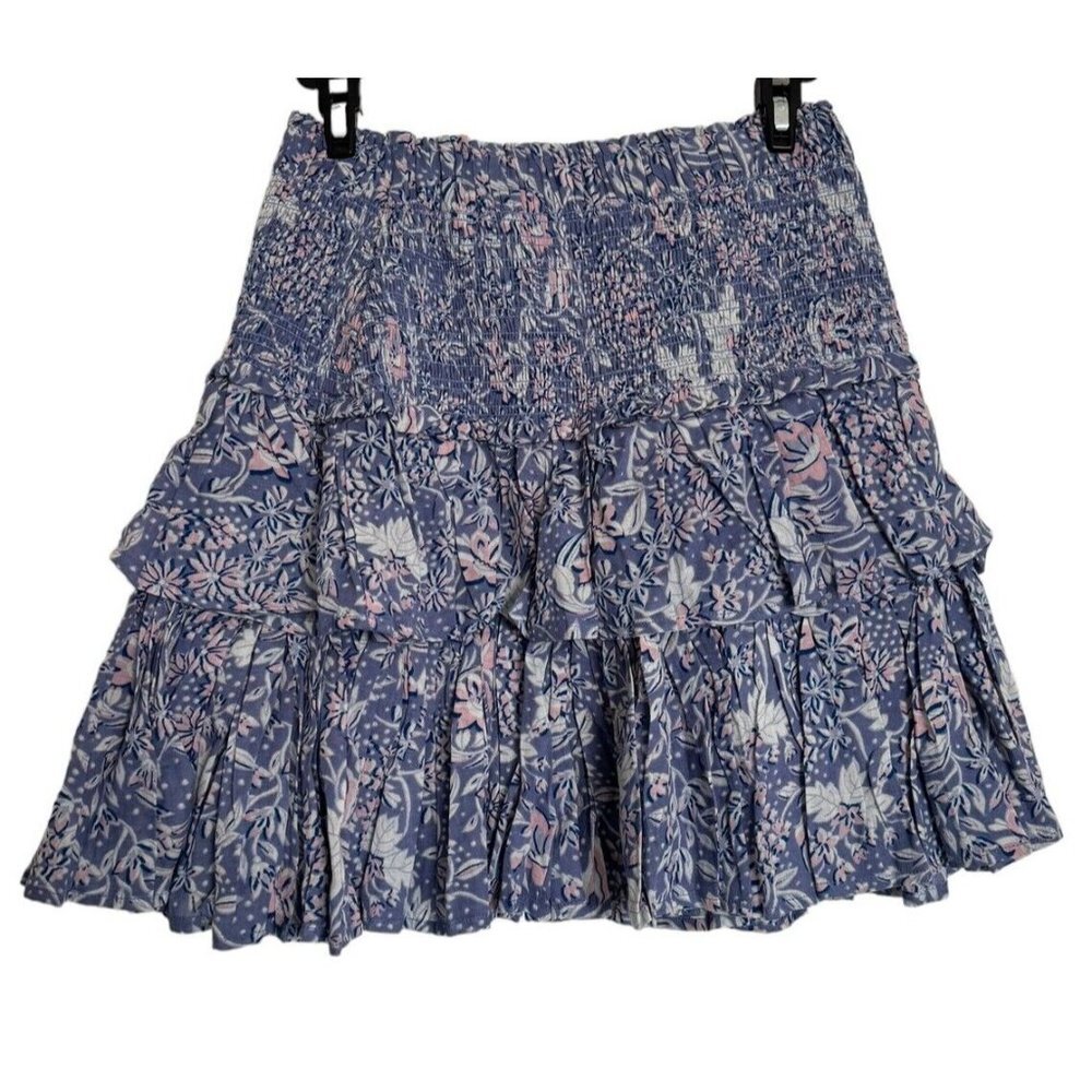 New Sundry Wild Floral Ruffle Smocked Size 2 Print Skirt - Picture 5 of 9